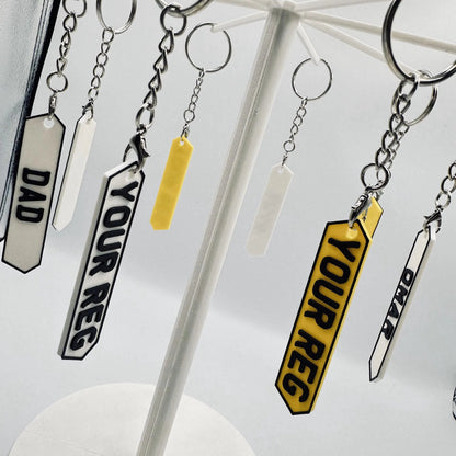 Hex Number Plate Keyring