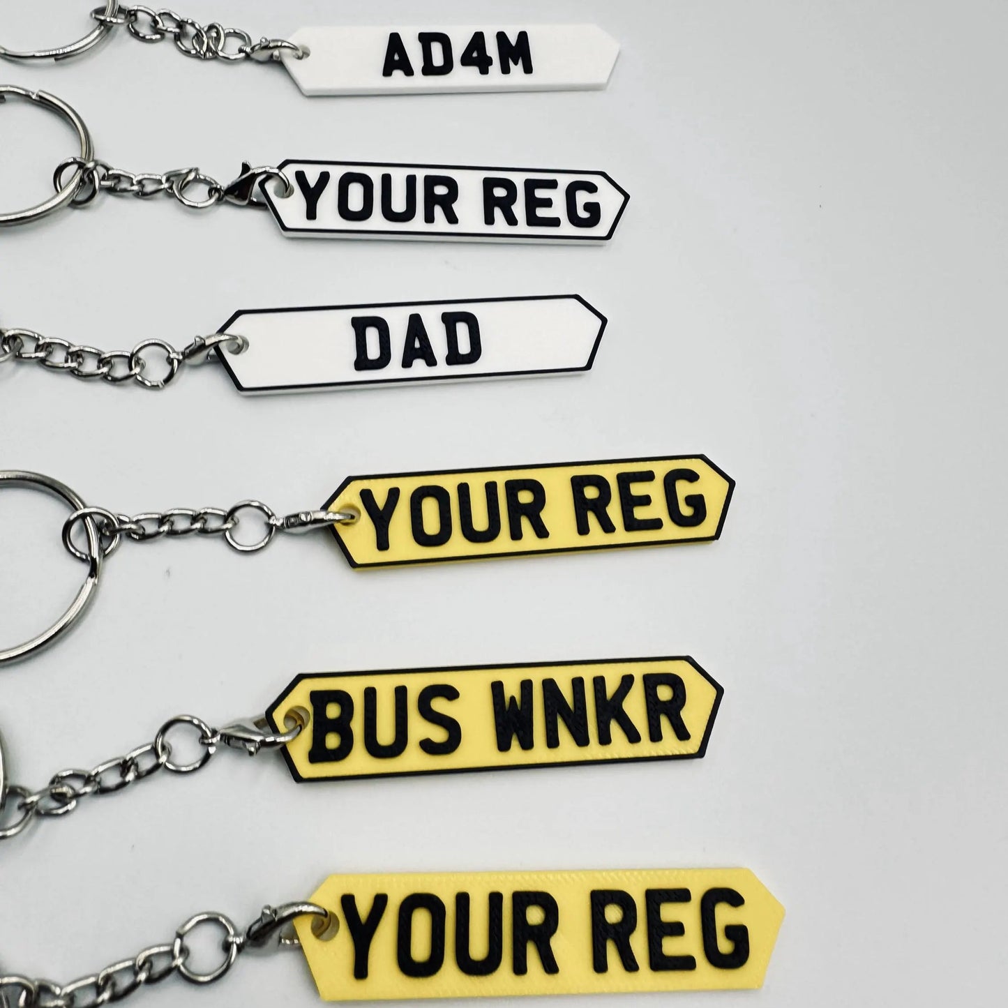 Hex Number Plate Keyring