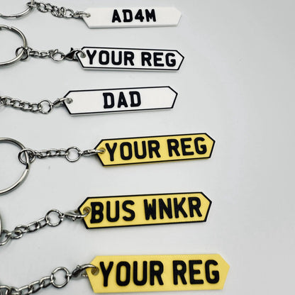 Hex Number Plate Keyring