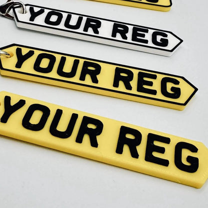 Hex Number Plate Keyring