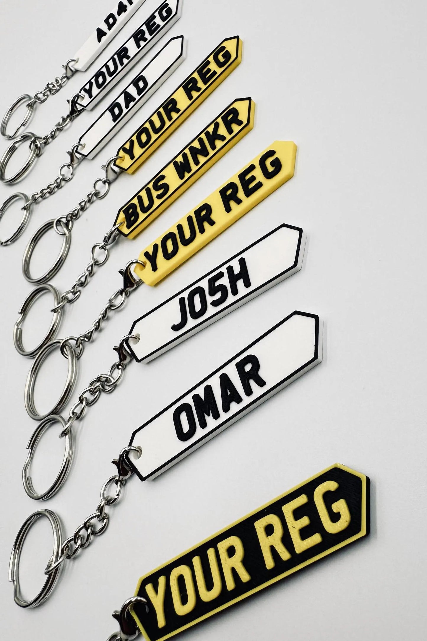 Hex Number Plate Keyring